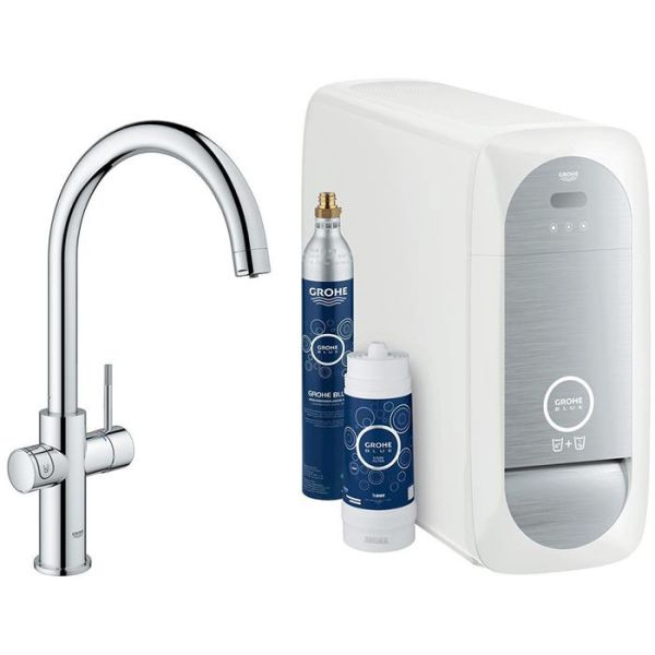 Köksblandare Grohe Blue Home krom, C-pip, trådlöst uppkopplad
