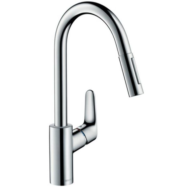 Köksblandare Hansgrohe Focus 2-jet med utdragbar handdusch