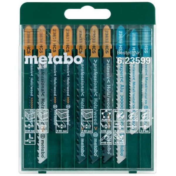 Stikksagbladsett Metabo 623599000 10 deler