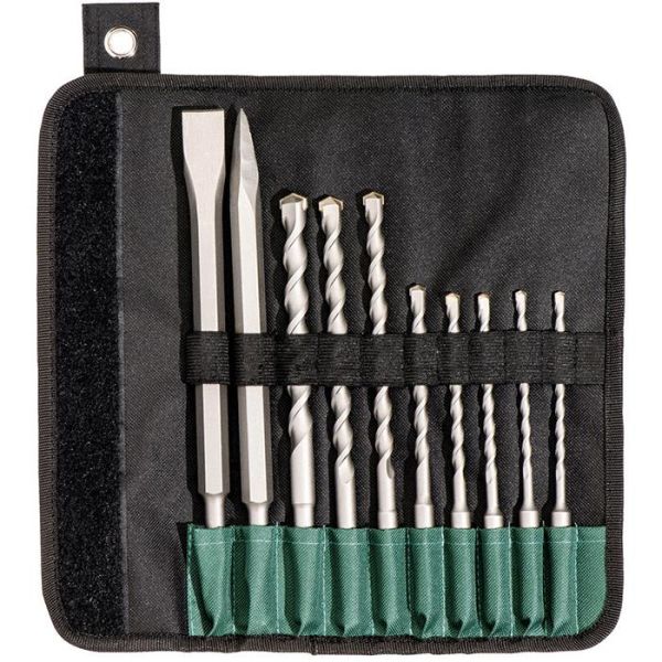Borr- & mejselset Metabo 630824000 SDS-plus, 10 delar