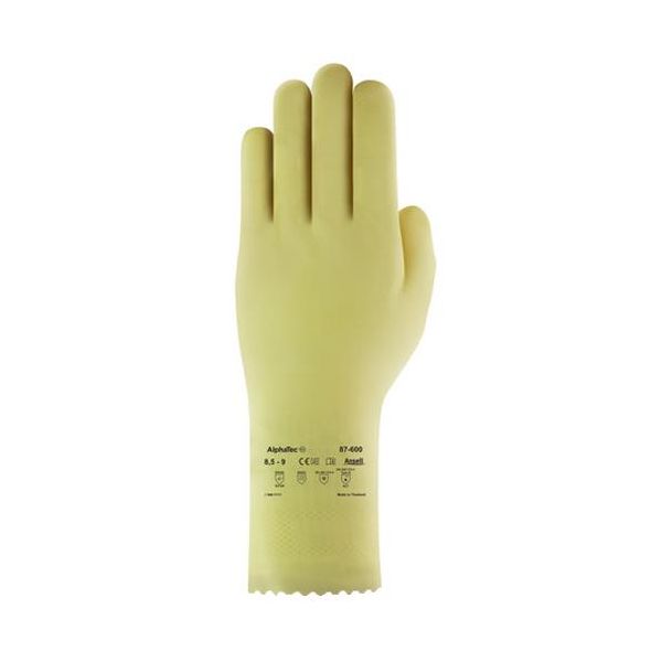 Handske Ansell Duzmor Plus 87-600 Kemskydd, Naturgummilatex, Strl 9,5-10