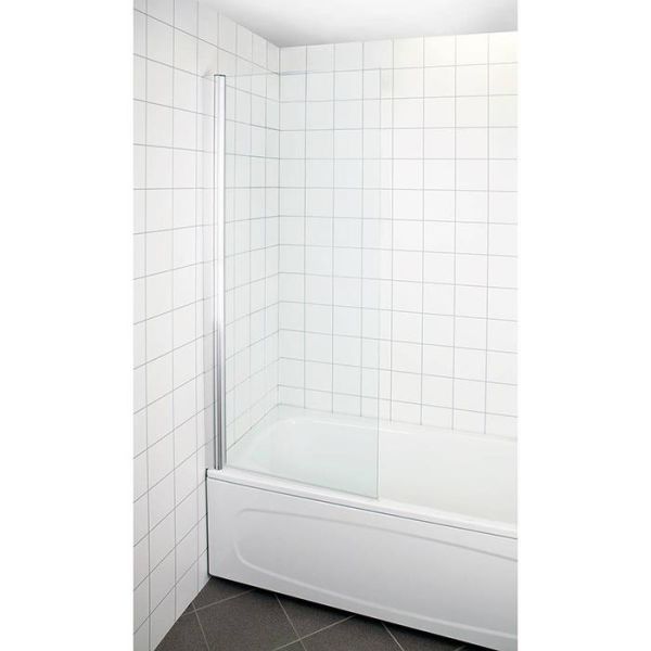 Badkarsvägg Arrow Bath vändbar, klarglas, 1500 x 800 mm
