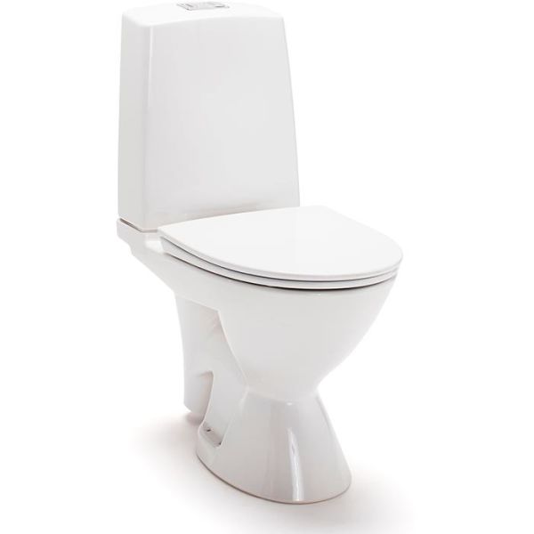 Toalettstol IDO Glow Rimfree 3756301101 med mjuksits, avl. höger