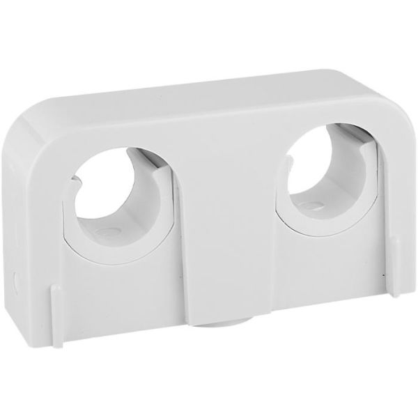 Rörklämma Faluplast Snap 14090 dubbel, 16/20 mm, vit