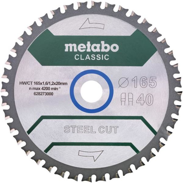 Sågklinga Metabo 628273000 165x20 mm Z40 WZ 4