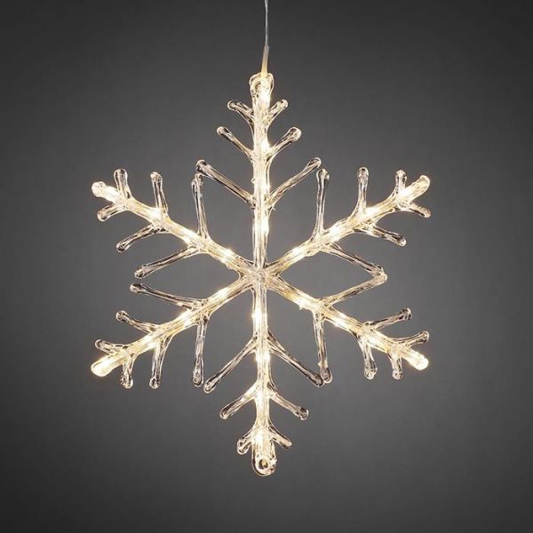 Dekorasjonsbelysning Konstsmide 4440-103 snøkrystall, 24 cm