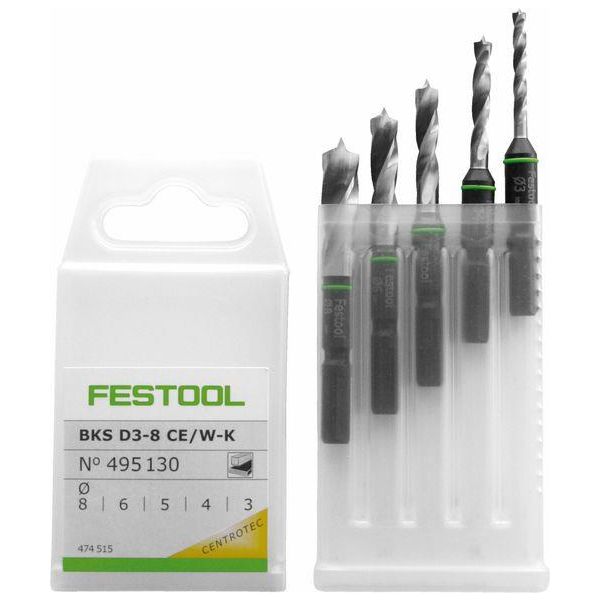 Borrsats Festool BKS D 3-8 CE/W-K
