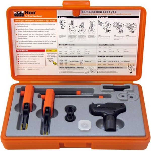 Gjengereparasjonssett NES 1015 utvendig 4–19 mm, innvendig 8–16 mm