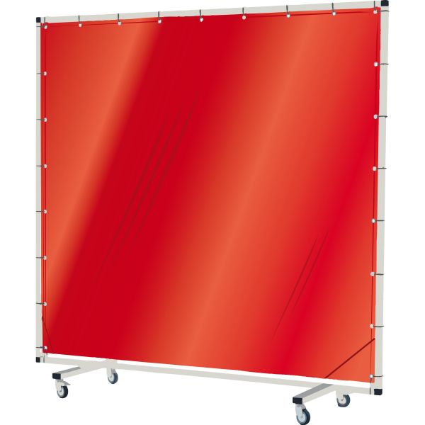 Sveiseskjerm Industridraperier Björndraperiet 104014 med hjul, 2,5 x 2 m, transparent Rød