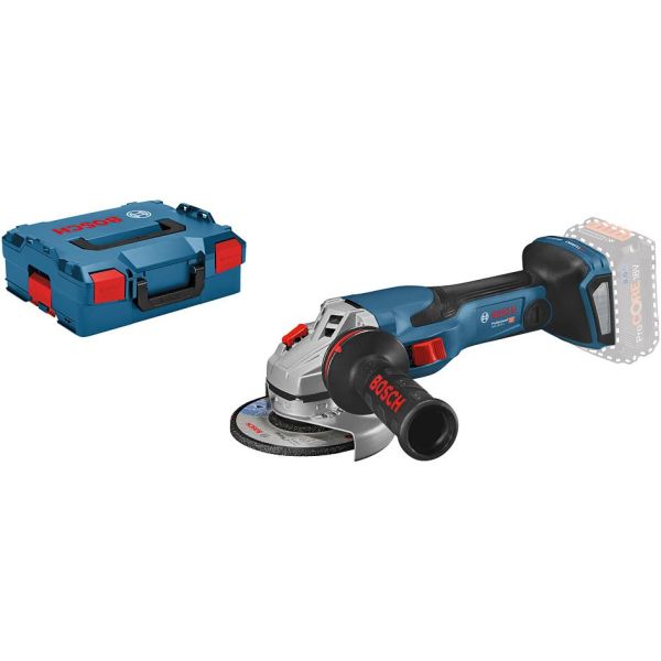 Vinkelslip Bosch GWS 18V-15 C med L-BOXX, utan batterier och laddare