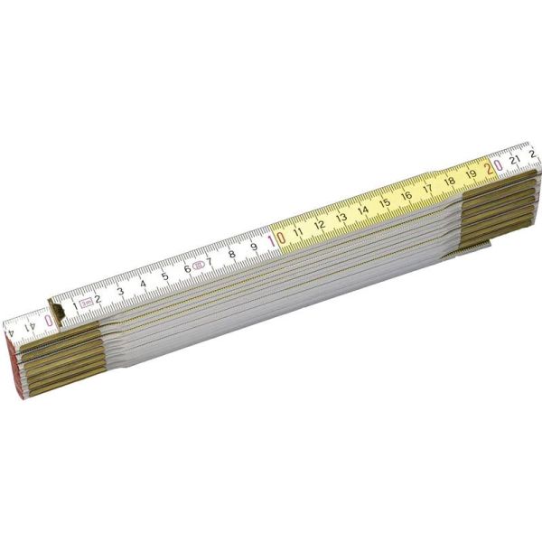 Tommestokk STANLEY 0-35-458 tre, hvit/gul, 2 m
