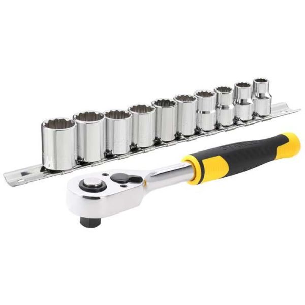 Skralleskaft STANLEY STMT82670-0 3/8", med pipesett, 11 deler