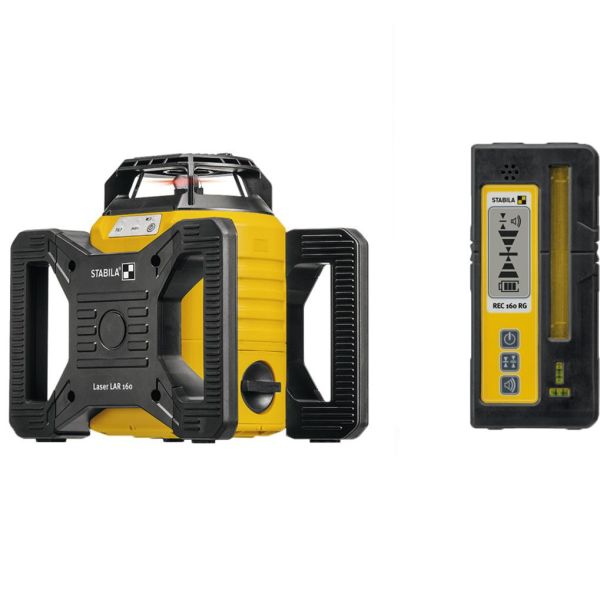 Rotationslaserpaket Stabila LAR 160 5 delar, med röd laser & tillbehör