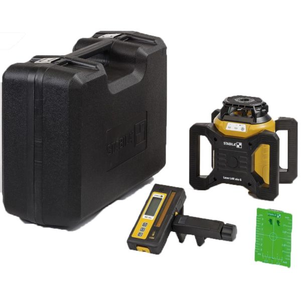 Rotationslaserpaket Stabila LAR 160 G 4 delar, med grön laser & tillbehör