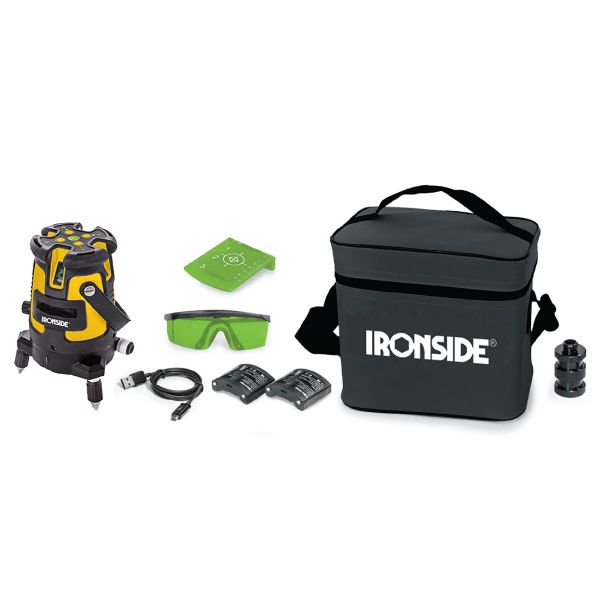 Krysslaser Ironside 102381 med grønn laser