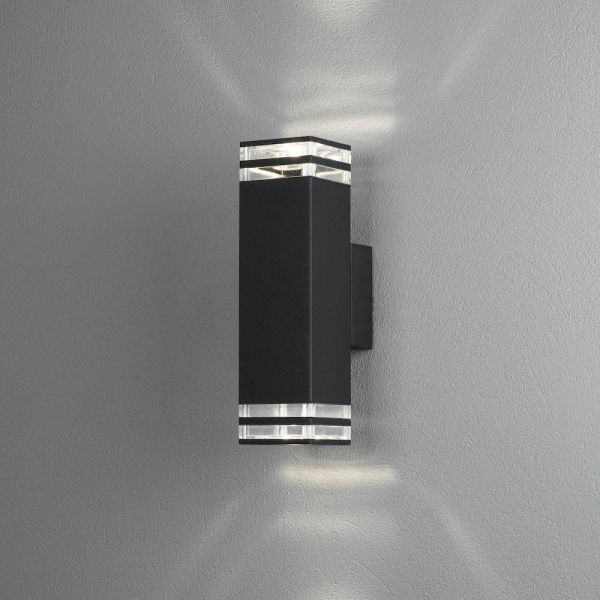 Väggarmatur Konstsmide Antares 2 x GU10-sockel Svart