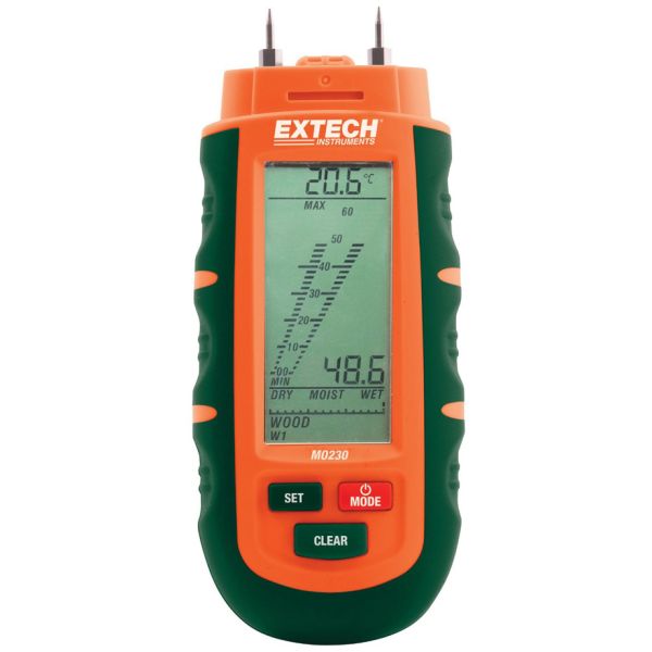 Fuktmätare Extech MO230 med 3 st. batterier