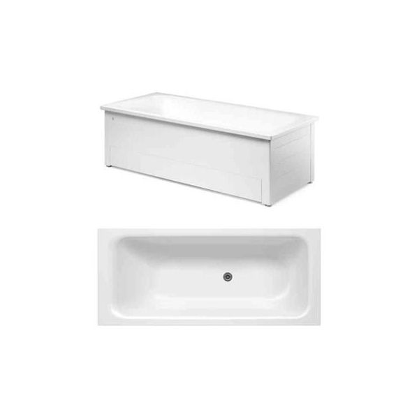 Halvfrontstativ Gustavsberg GB21601 ställbara fötter, vit 1500 x 700 mm