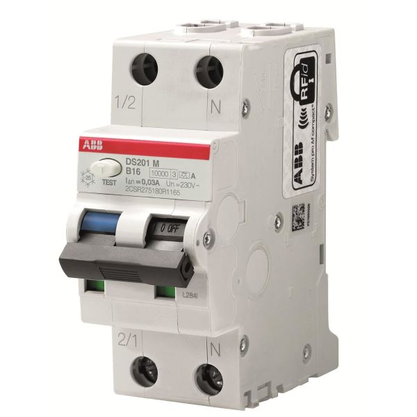 Personskyddsautomat ABB 2CSR275480R3164 10kA, C-karakteristik, typ APR DS201M M C16 APR300