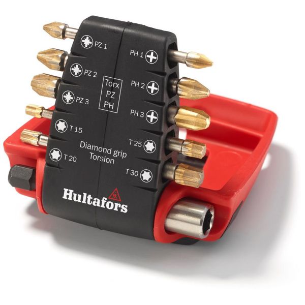Bits Hultafors TDB Torx/PZ/PH 10 st, med bitshållare