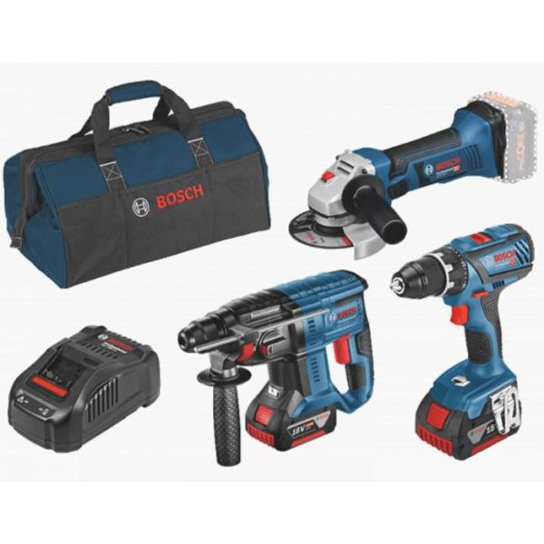 18V 3 TOOL KIT Bosch Verktøypakke 2 stk. verktøy, med batteri og lader Staypro