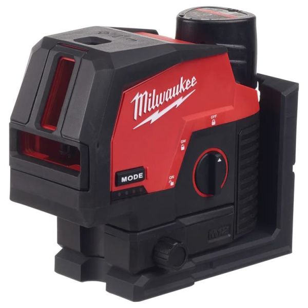 Kombilaser Milwaukee M12 CLLP-301C grønn, med batteri og lader