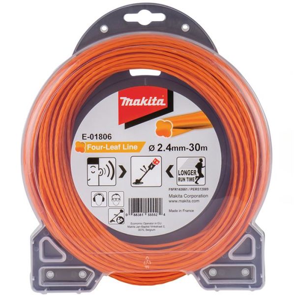 Trimmertråd Makita FOUR-LEAF 30 m x 2,4 mm