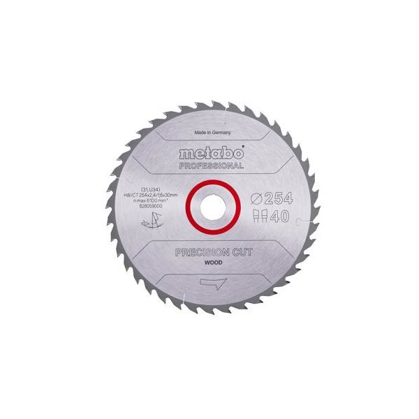 Sagklinge Metabo 628059000 254 x 30 mm 40T