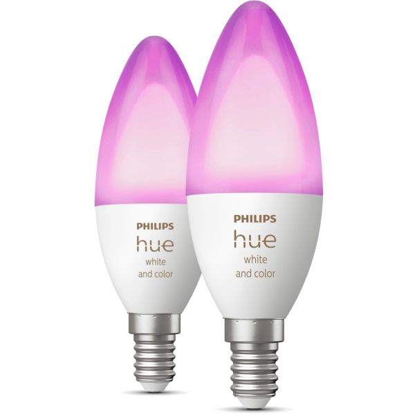 LED-valo Philips Hue White and Color Ambiance 5.3W, E14, 2 kpl/pakkaus
