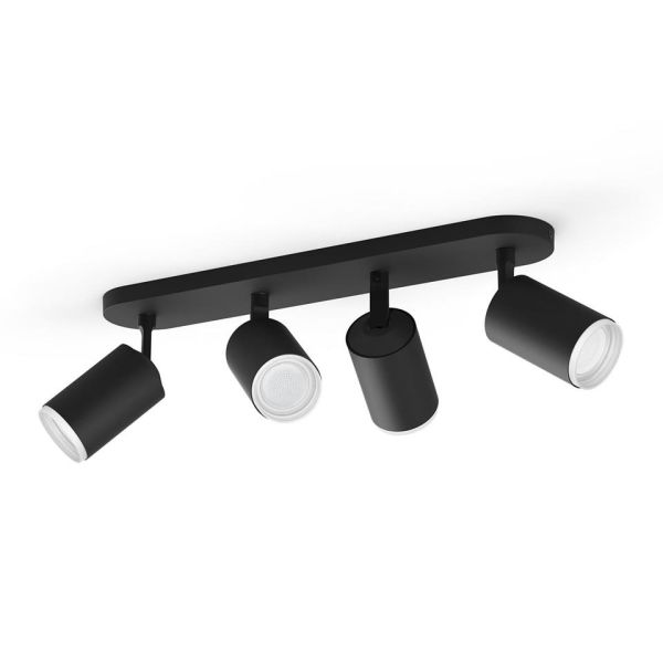 Kohdevalaisin Philips Hue Fugato musta, 4 x 5,7 W LED