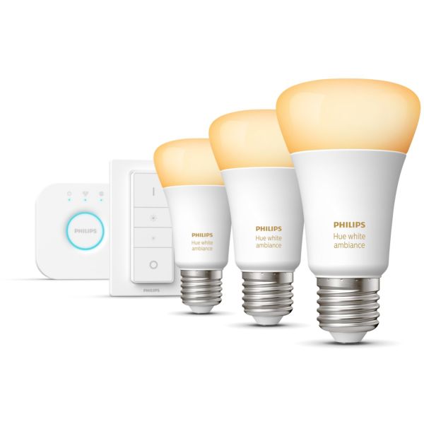 Aloitussarja Philips Hue White Ambiance älyvalaistukseen, 3 x 8.5W