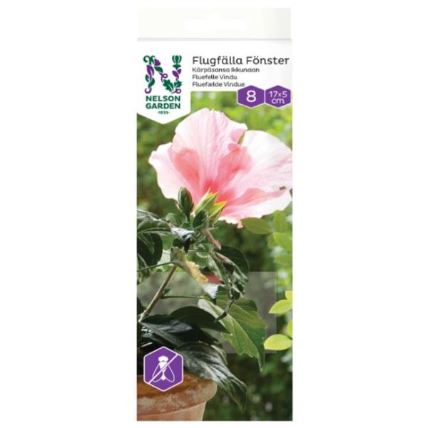Fluefelle Nelson Garden 8650 for vindu, 8-pakning