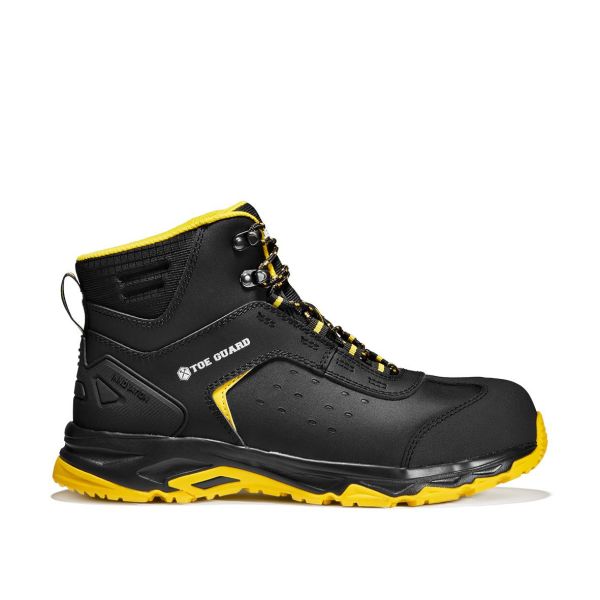 Turvakenkä Toe Guard Wild Mid musta/keltainen, S3, lasikuitukärki 36